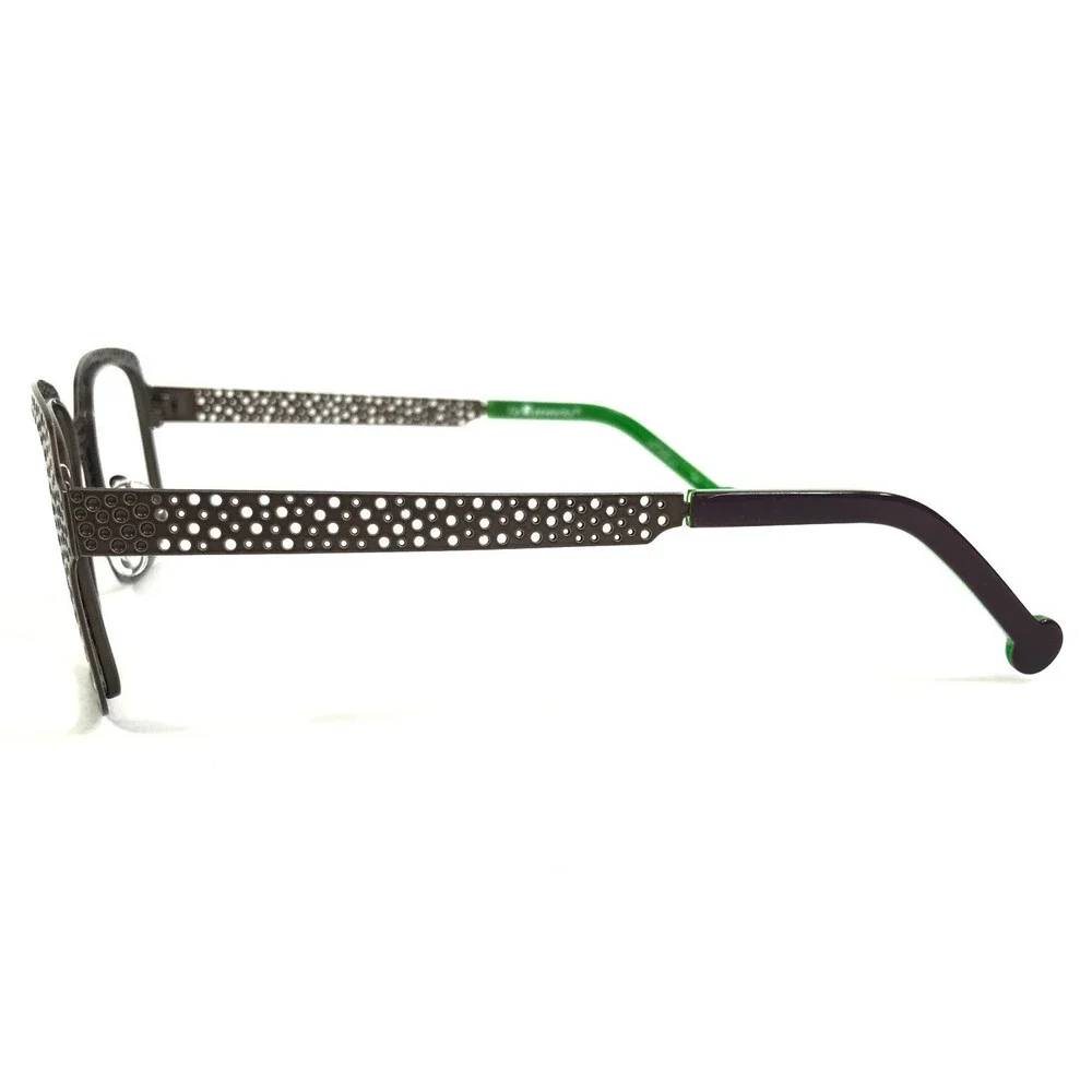 I.a. Eyeworks Eyeglasses Frames TUFFY 474 Perforated Purplish Gray 48-23-133